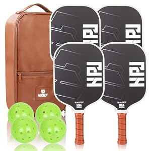 HUDEF HPJ Pickleball-Schläger 4er-Set Schwarz