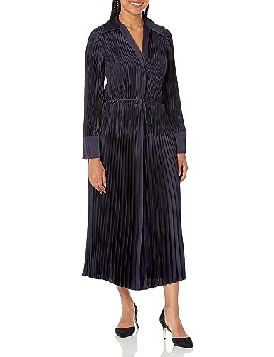 Vince Women's Pintuck Pleated Shirt Dress