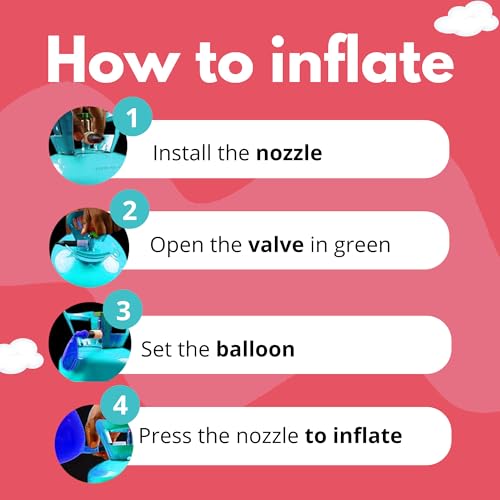 by DECOCHAMP Helium Jumbo Tank - 12.7 Cu Ft Helium Tank for Balloons at Home Balloon Inflator for Party Decorations Up to 50 Balloons Helium Balloon Pump - Image 4