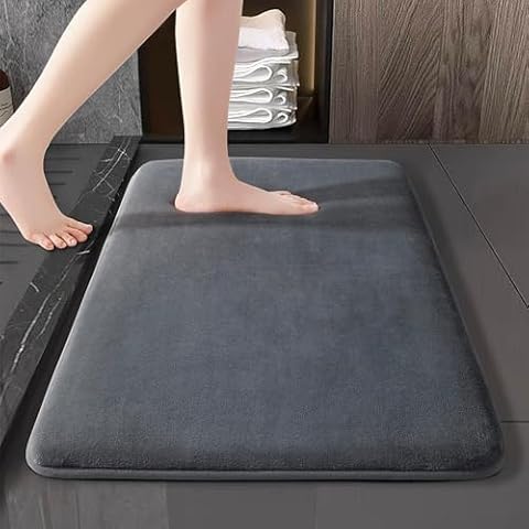 VAS Collections Memory Foam Bath Mats Anti-Skid Quick Dry Super Absorbent