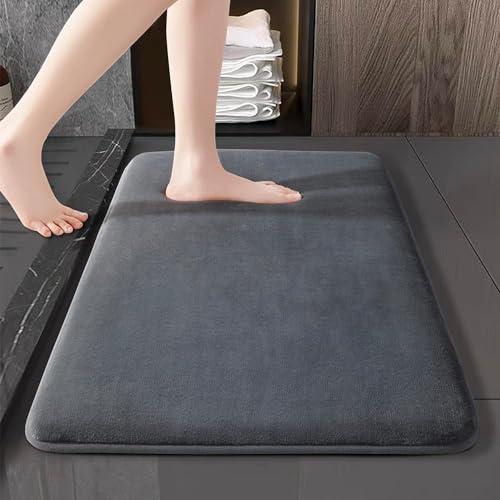 VAS COLLECTIONS Bath Mats Non Slip Anti-Skid - Memory Foam Bathroom Shower, and Tub Rugs Super Absorbent - Quick Dry | Water soak Reliable Bathroom mat. (16