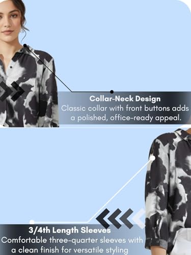 Image of Leriya Fashion Tops for Woman | Casual Top for Women Stylish Western Outfit | Collared Button Shirt for Women Oversized | Girls Professional Shirt for Office and Daily Outfit