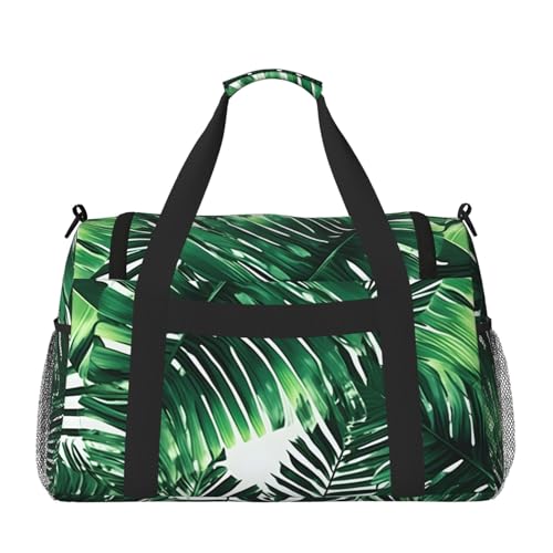 Tropical Palm Banana Leaves Print Travel Duffle Bag For Men Women Sport Gym Handbag With Shoulder Strap For Travel2
