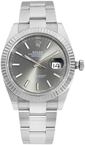 Rolex Datejust 41 Dark Rhodium Dial Stainless Steel Mens Watch