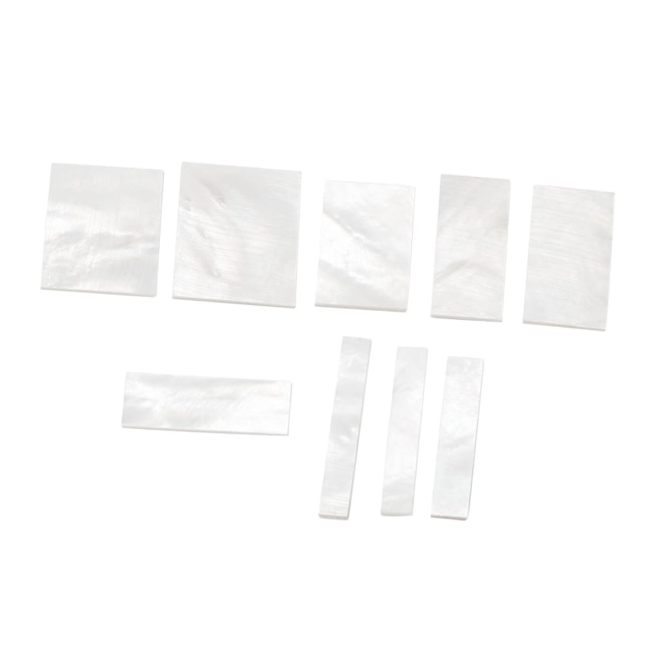 Holibanna Guitar Fretboard Inlays 9 Pieces Shell Material Inlay Blocks Easy to Cut Install
