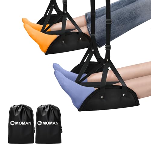 Disfruta de vuelos largos con total comodidad. Esta hamaca para pies te eleva los pies y relaja tu cuerpo. Su diseño ajustable es perfecto para viajes, aviones, coche u oficina. Lleva la comodidad contigo sin ocupar espacio.