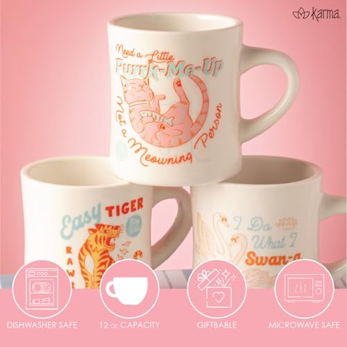 Taza de café Karma 12 oz en porcelana hueso miniatura 5