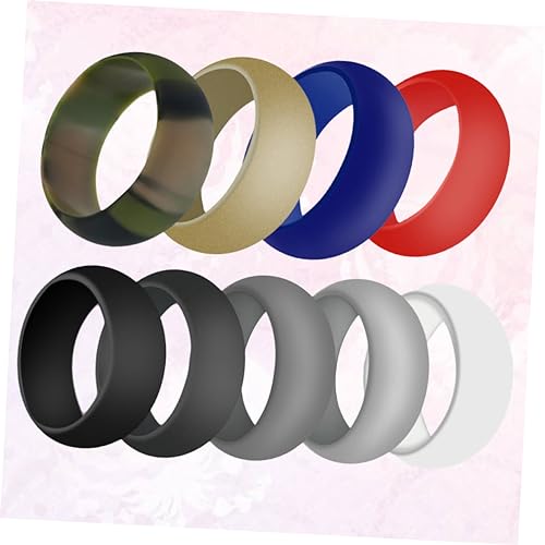 Anillos deportivos de silicona unisex Healeved 9 piezas miniatura 5