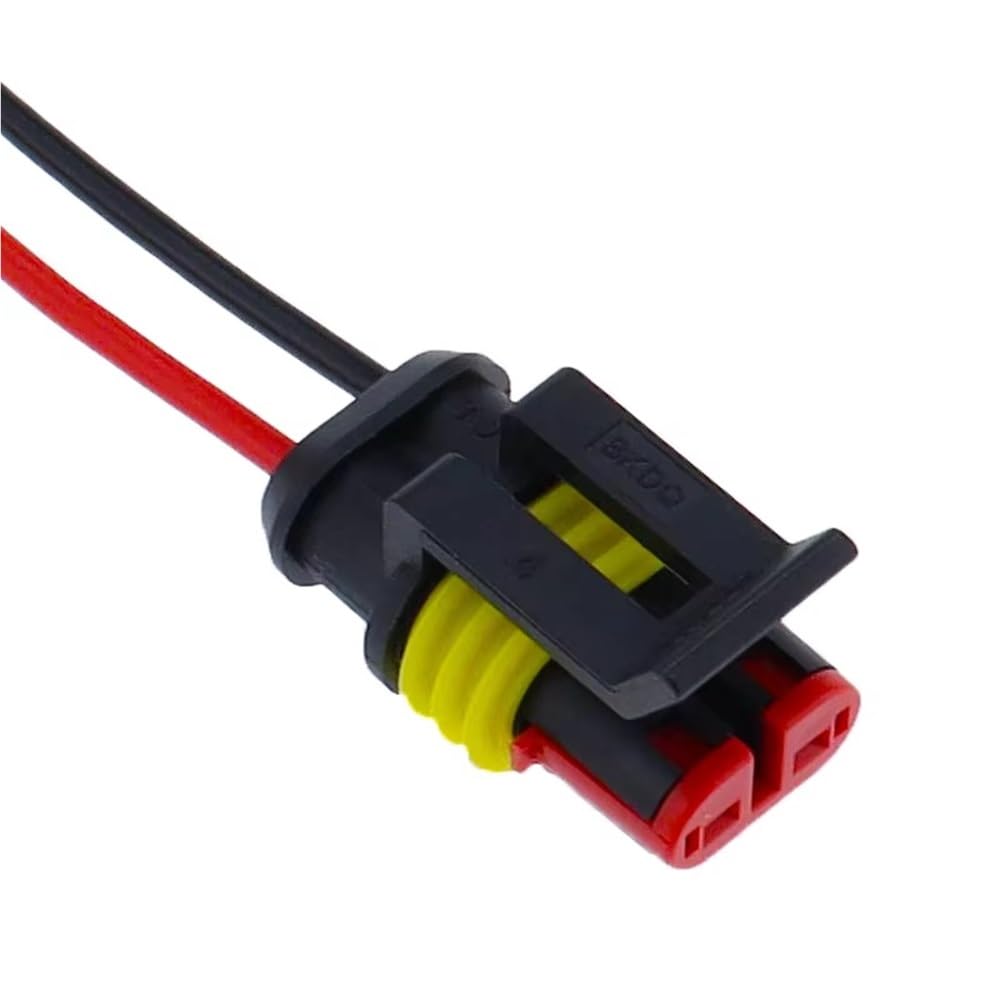 Conector coche 2P terminal eléctrico hembra con cable automotriz 6