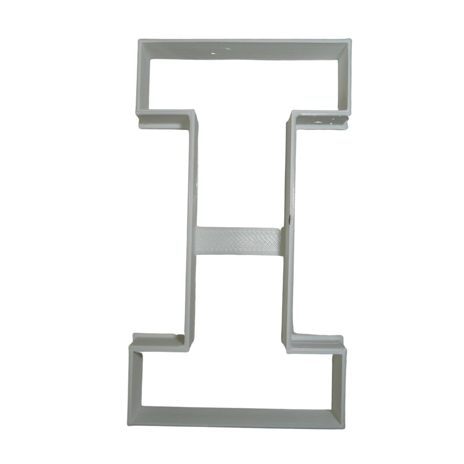 YNGLLC LETTER I 4 INCH UPPERCASE CAPITAL BLOCK FONT COOKIE CUTTER 3D PRINTED MADE IN USA PR4222, White