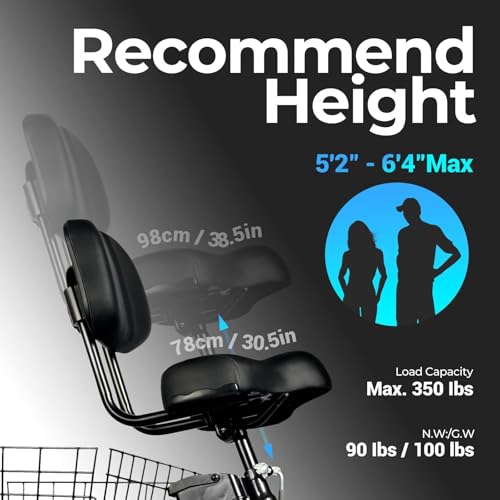 Geemax Electric Tricycle for Adults, 20″ x 4.0 Fat Tire