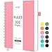 RETTACY A5 Notebook, Notepad, Wirebound Spiral Notebooks 300Pages /150 Sheets for Writing,100gsm College-Ruled Paper, Flexible Plastic Cover, for Women Men Work Office School,14.5 x 21cm - Pink