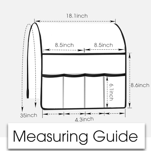 Joywell Remote Caddy Couch Remote Control Holder for Recliner Sofa Armrest Organizer Non Slip Arm Chair Caddie with 6 Pocket Storage for Magazine, Tablet, Phone, iPad, Black