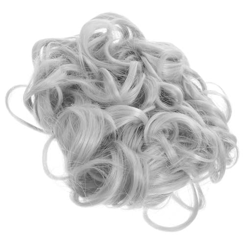 Generisch Lockiger Retro Dutt Haarclip aus Synthetischem Kunsthaar Kurze Dutt Verlängerung mit Kamm Haarteil für Unordentliche Damenfrisuren