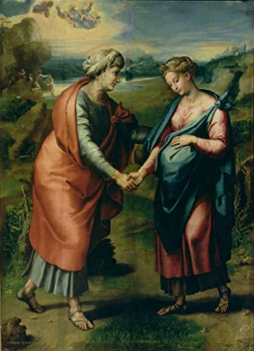Affiches et gravures la Visitation de Raphaël pour salon élégant 60x90cm