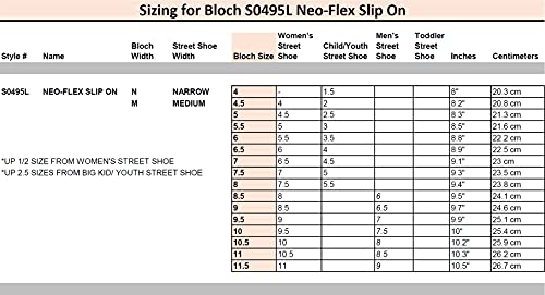 Bloch Women's Neo-Flex Slip-On Leather Jazz Shoes Neoprene Slip-On Split Sole with EVA Forefoot and Heel Pads, High Durability, Superior Fit, Flexibility, Step Dancing