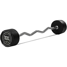 Titan Fitness Rubber Curl Fixed Barbells