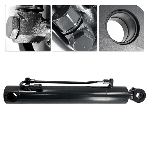Image of 7208419 Hydraulic Tilt Cylinder, Hydraulic Bucket Cylinder New Fits for Bobcat A300 S220 S250 S300 S330 T250 T300 T320, Rod 1-1 /2 inch, Bore 3 inch, Stroke 15 inch, Pin to Pin- 25 inch