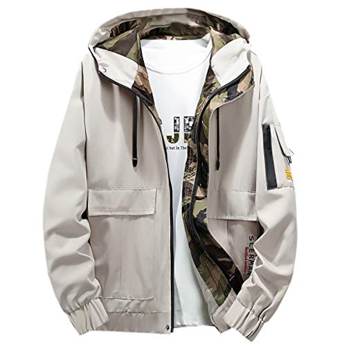 Veste à capuche patchwork pour homme gris taille 60 veste confort