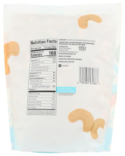 365 by Whole Foods Market, Roasted & Salted Cashews, 24 Ounce - image 2