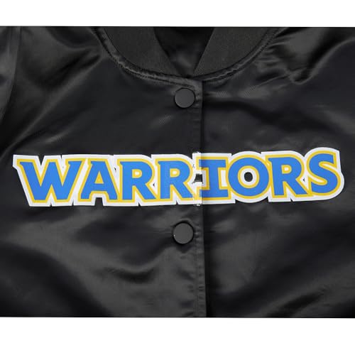 Chaqueta NBA Pro Standard cazadora de satén negra universitaria para mujer XS 4