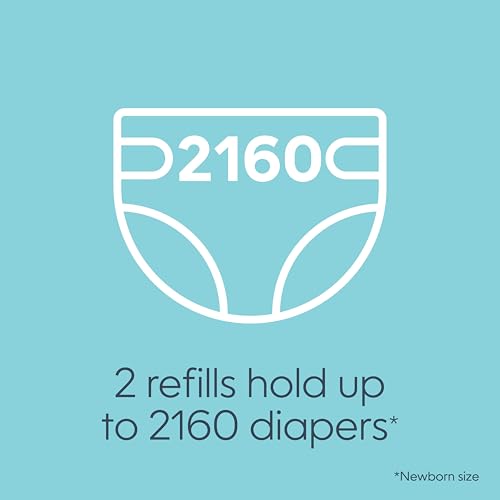 Image of The Diaper Genie Jumbo Square Refill, with Continuous Film, can Hold up to 1080 Newborn-Sized Diapers per Refill (Pack of 2)
