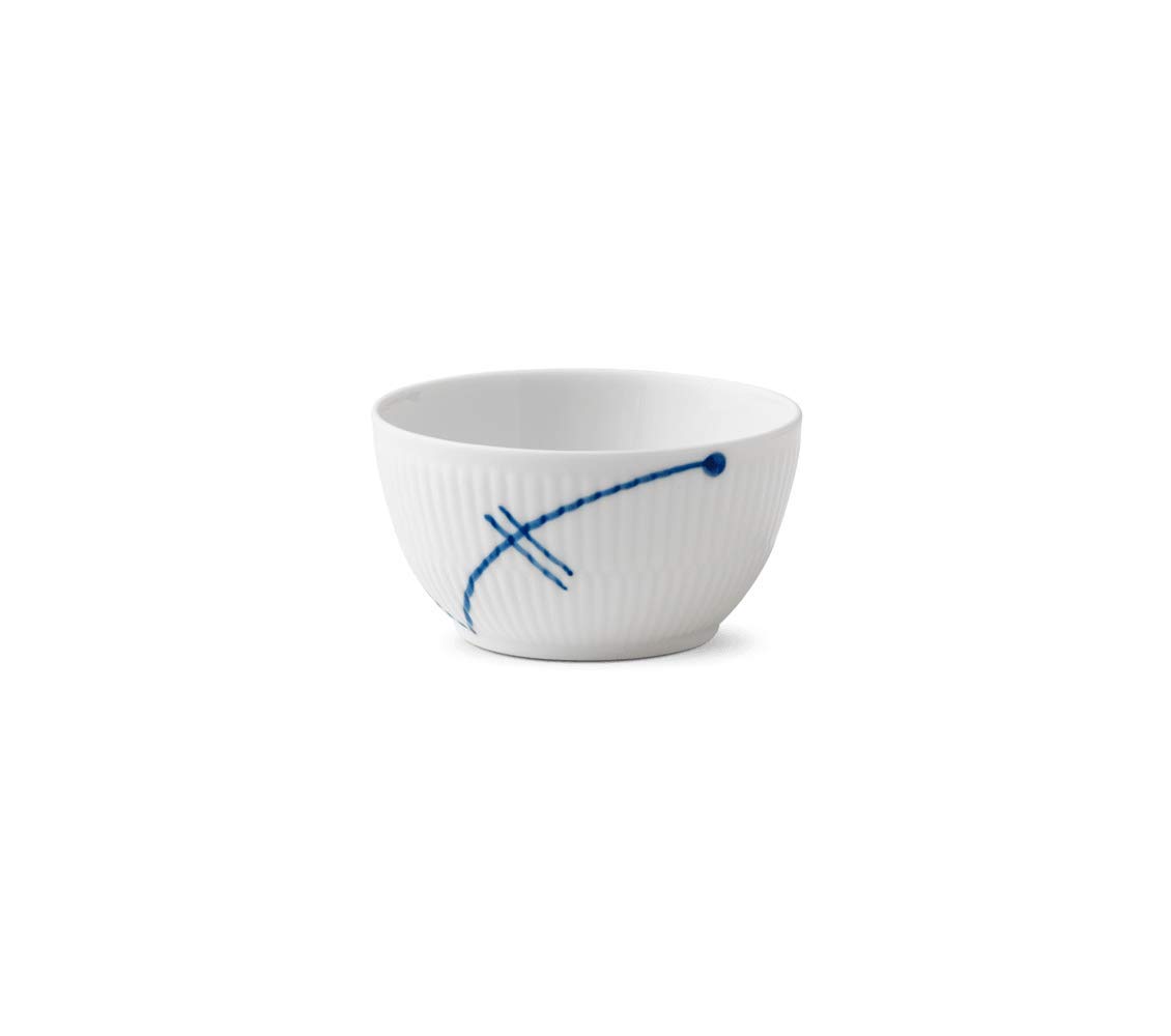 Royal Copenhagen Blue Fluted Mega 1017342 - Zuccheriera in porcellana, 10 cl, dipinta a mano, colore: Blu/Bianco