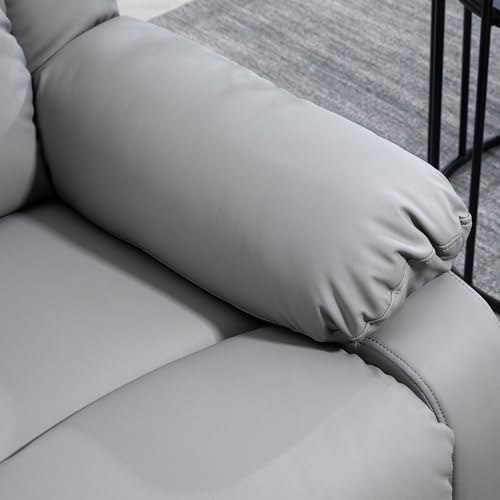HOMCOM Sillón Relax Reclinable Eléctrico Levanta Personas Sillón Elevador con 8 Punto de Masaje Calor Lumbar 2 Controles Remotos Reposapiés Tela Resistente a los Arañazos y Bolsillo Lateral Gris - imagen 9