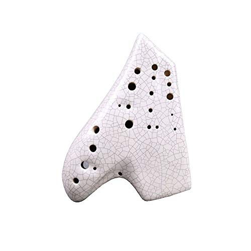 KMDSM Ocarina, blanco de tres tubos Ocarina, profesional jugando AC C, adecuado for principiantes, artistas avanzados, mejores regalos, blanco, 18 * 16 * 12.5cm (Color : White)