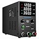 Labornetzteil, Jesverty Labornetzteil DC Regelbar Netzgerät(120V, 3A) mit hochpräzisem 4-stelligem LED-Display, 5 V/2 A USB-Port-Testleitungsausgang, grobe und feine Einstellungen SPS-12003H