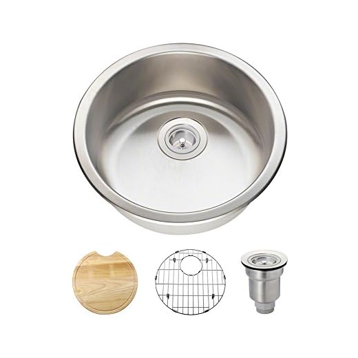465 16-Gauge Stainless Steel Kitchen Ensemble (Bundle - 4 Items: Sink, Basket Strainer, Sink Grid, and Cutting Board)