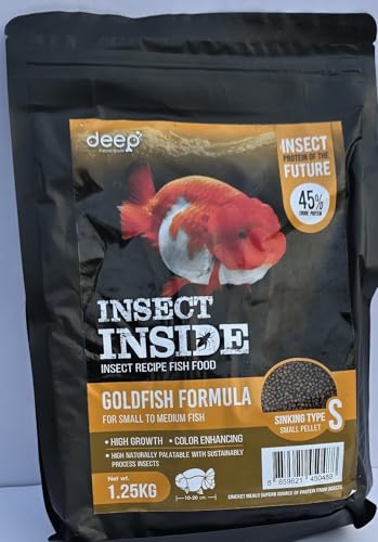 Image of Deep Insect Inside (Cricket) for High Protein Super Premium Gold Fish Formula for High Growth & Colour Enhancing Sinking Small Pellet 1.25 Kg