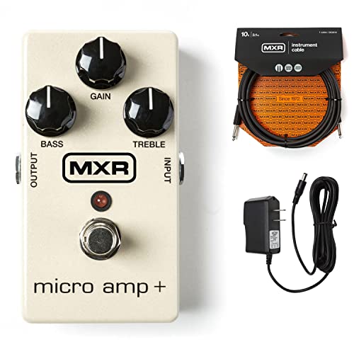 Briskdrop Mxr M233 Micro Amp + Guitar Effects Pedal Bundle With Mxr Instrument Cable And Power Supply #TOP4