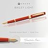 Cross Bailey Light Refillable Fountain Presented in a Everyday Gift Box - Medium Point, Black Ink, Polished Amber #1