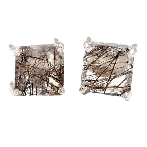 Boucles d'oreilles rutile noir pour femme le bijou minimaliste du quotidien