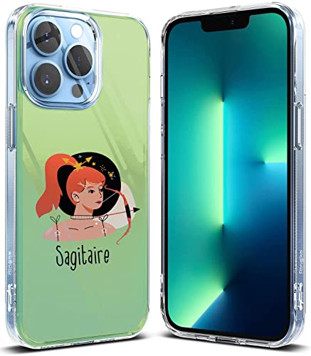 Coque Compatible IPhone 13 Signe Astrologique de la Sagitaire | Housse Silicone | Collection Horoscope