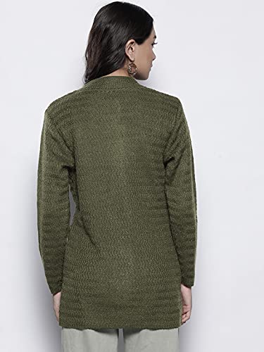 Image of One femme Women's Woollen Solid Color Coat