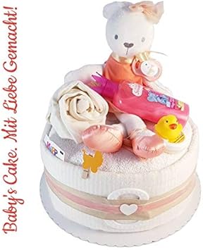 Gateau De Couches Pour Fille Diaper Cake Babys Cake Cadeau De Naissance Bapteme Fete Prenatale Pour Filles Et Garcons Amazon Fr Bebe Et Puericulture