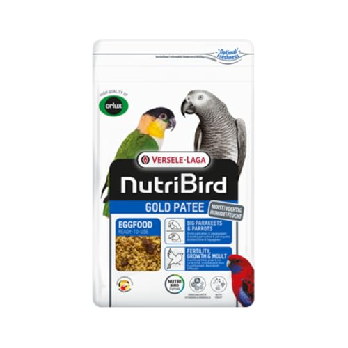 Versele-Laga NutriBird Gold Patee Grandes Perruches & Perroquets | 1 kg | Aliment à l'œuf prêt à l'emploi | Humidifié avec du Miel Naturel | avec...