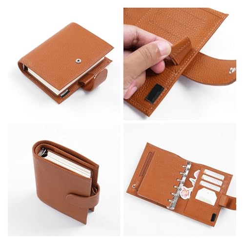 Organisateur d'agenda cuir Grain galets carnet notes A7 Pebbled Taupe 2.0 - 3