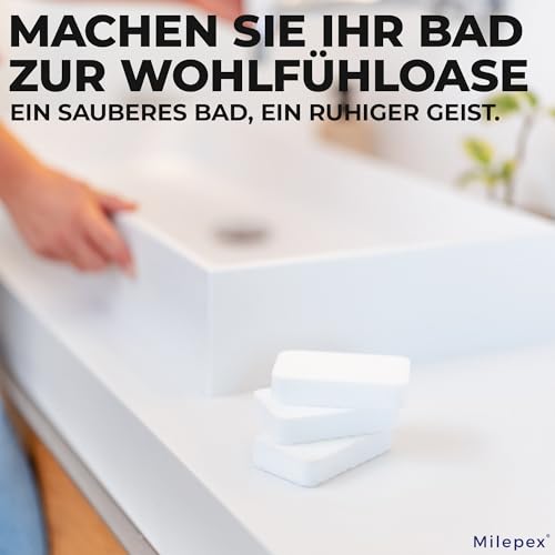 Milepex® Schmutzradierer [10x] – Premium Schwamm für Wand, Boden, Sneaker & Auto | Zauberschwamm & Magic Eraser für Haushalt, Bad & Küche | Extra stark & langlebig | Nur mit Wasser