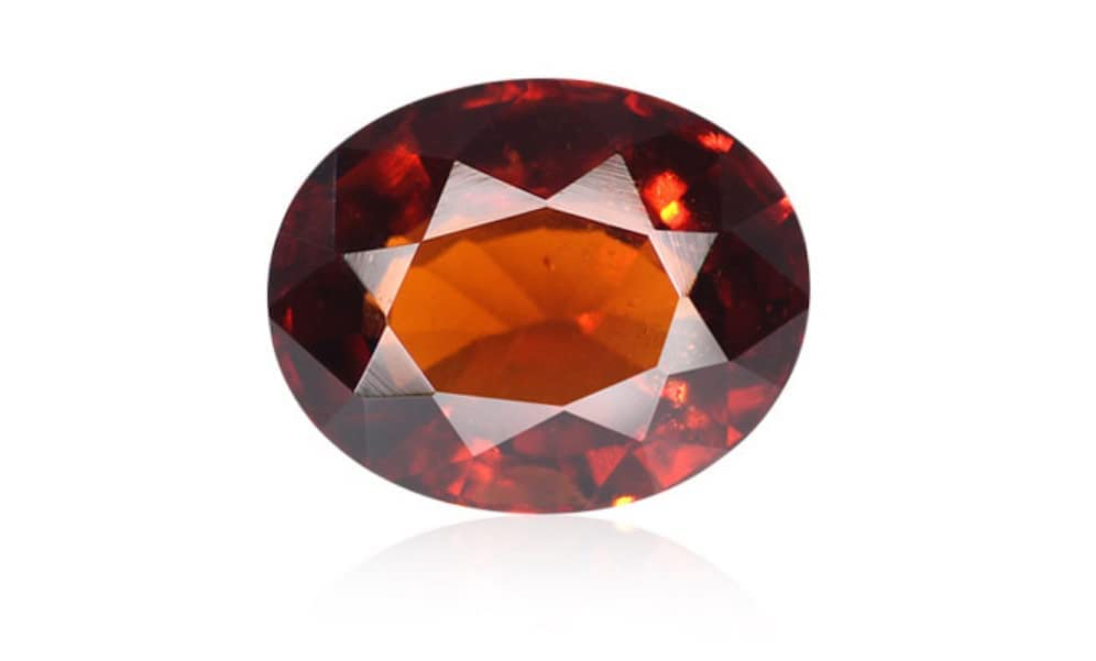 Pierre hessonite non chauffée de 7,25 ratti AAA+, l'excellence de la gemme pure