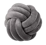 Cyprinus Carpio Knot Ball Pillow Household Throw Pillow Decoration (Dark Gray, 10.6 INCH), 1 Count (Pack of 1)