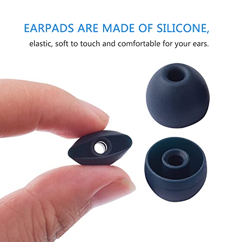 4 Pair Replacement Silicone Ear Tips Earbuds Buds Set for Powerbeats Pro Wireless Earphone Headphones (PRO eartips Navy)