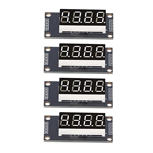 Image of 4 Sets Digital Tube Display Module LED 4 Digit 7 Segment 0.36 TM1637 Drive Chip (White MRA110A)