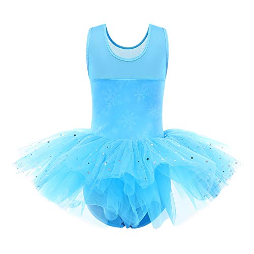 ZNYUNE Girls Ballet Tutu Dress Toddler Dance Leotards B216 Snow Blue XL - Thumbnail 2