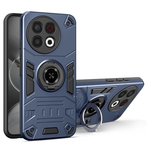 Coque Tecno Spark 30 Pro antichoc avec support kickstand bleu