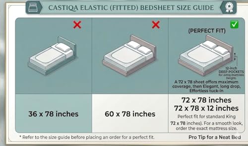 Image of Castiqa Elastic Fitted Supersoft Premium Polycotton 200TC Super King Size 108x108Inch Jointless Bedsheet with 2 Pillow Covers (Pink Flower, Super King 108x108inch (12 inch Mattress))