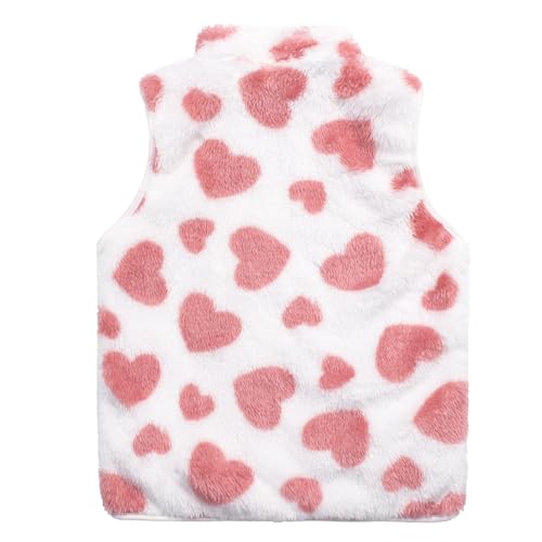 Image of JESKIDS Girls' Boys Sherpa Fleece Vest Outwear Lightweight Solid Color Cute Jacket with Pockets 2-11 Years