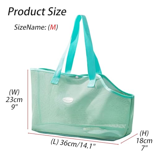 Hundetasche für Kleine Hunde Katze, Sommer Atmungsaktiv Netz Strand Tasche Hund Haustiere Carrier Soft Sided Zusammenklappbar Outdoor Travel Puppy (Grün, M)